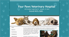 Desktop Screenshot of fourpawspetvet.com