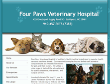 Tablet Screenshot of fourpawspetvet.com